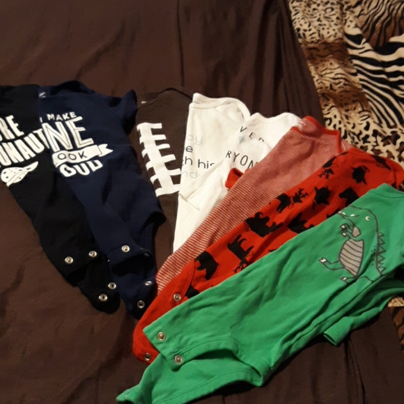 Carter's Other - 8 boys long sleeve onesie bundle 18 month